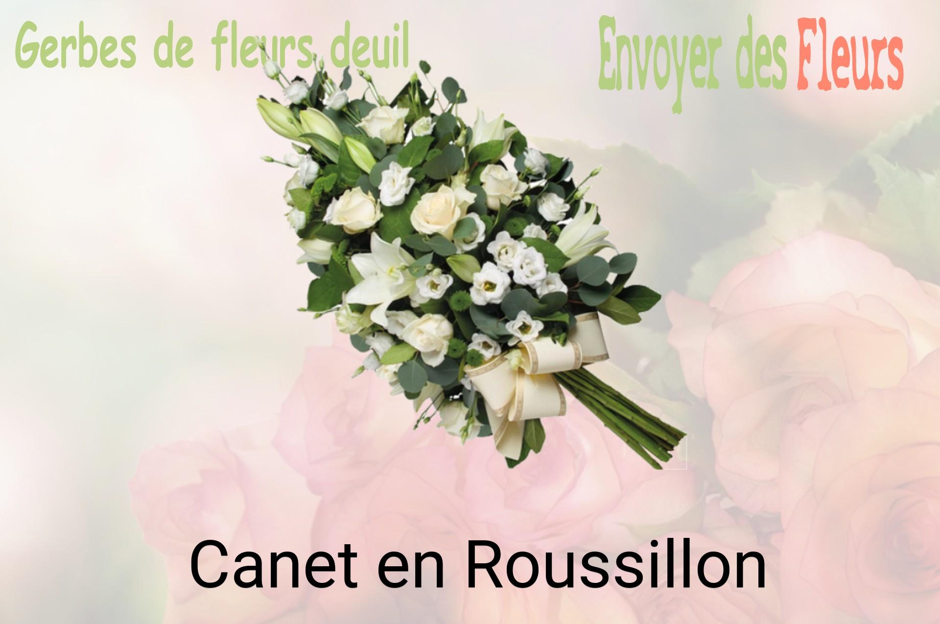 Gerbe de fleurs de deuil livrée à Canet-en-Roussillon